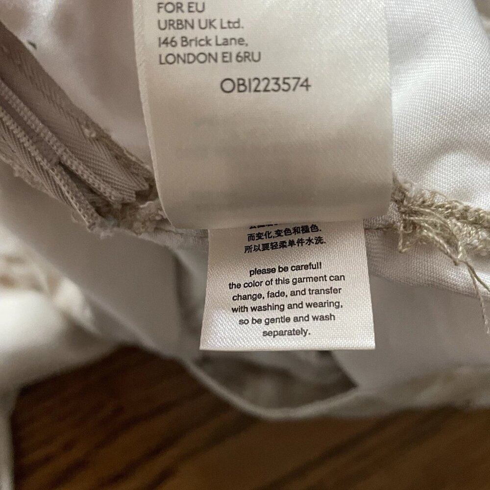 Anthropologie Pants Beige Boho High Rise Mitra Relaxed Ankle Women 6 NEW - Picture 9 of 11